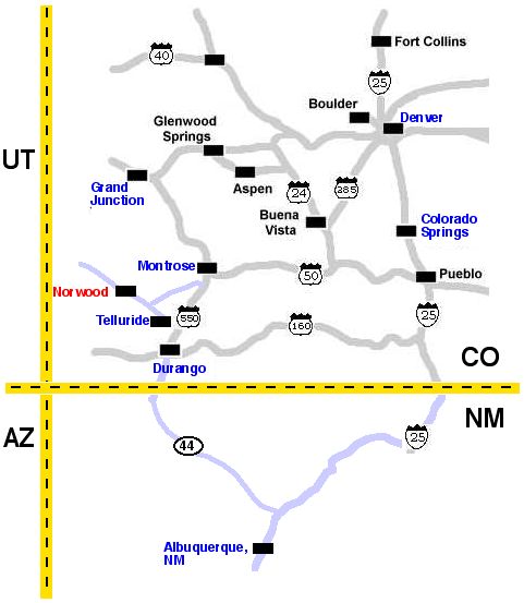 Airports Colorado Map 