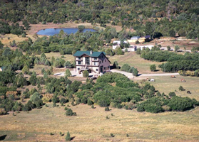 J2F Guest Ranch from the air